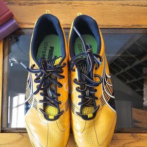 Puma Complete TFX Sprint Track Spikes Mens Size 10 Yellow Black Racing Shoes